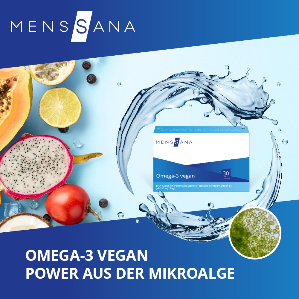 Schon probiert? Die leckere Power aus der Mikroalge – Omega-3 vegan MensSana.Warum sollte man auf…