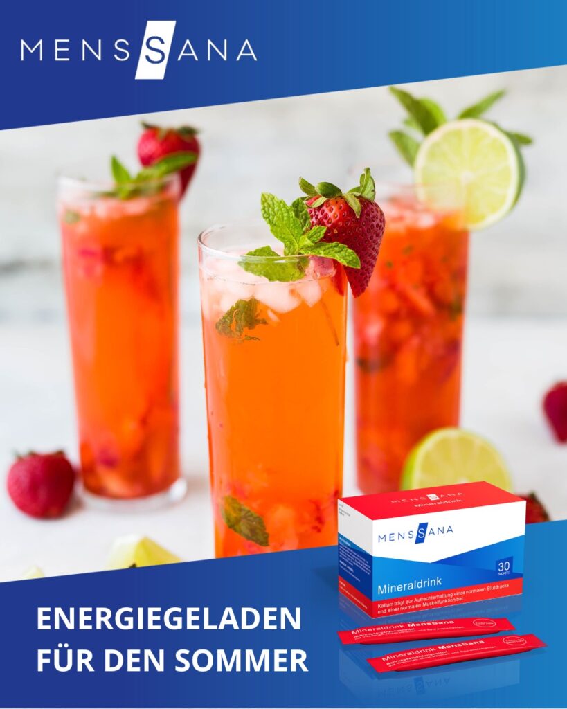 Sommerzeit ist Energiezeit – aber auch Schwitz-Zeit!
Mit unserem Mineraldrink MensSana versorgst du...